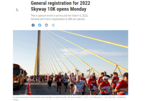 Tampa Bay Times: General registration for 2022 Skyway 10K opens Monday